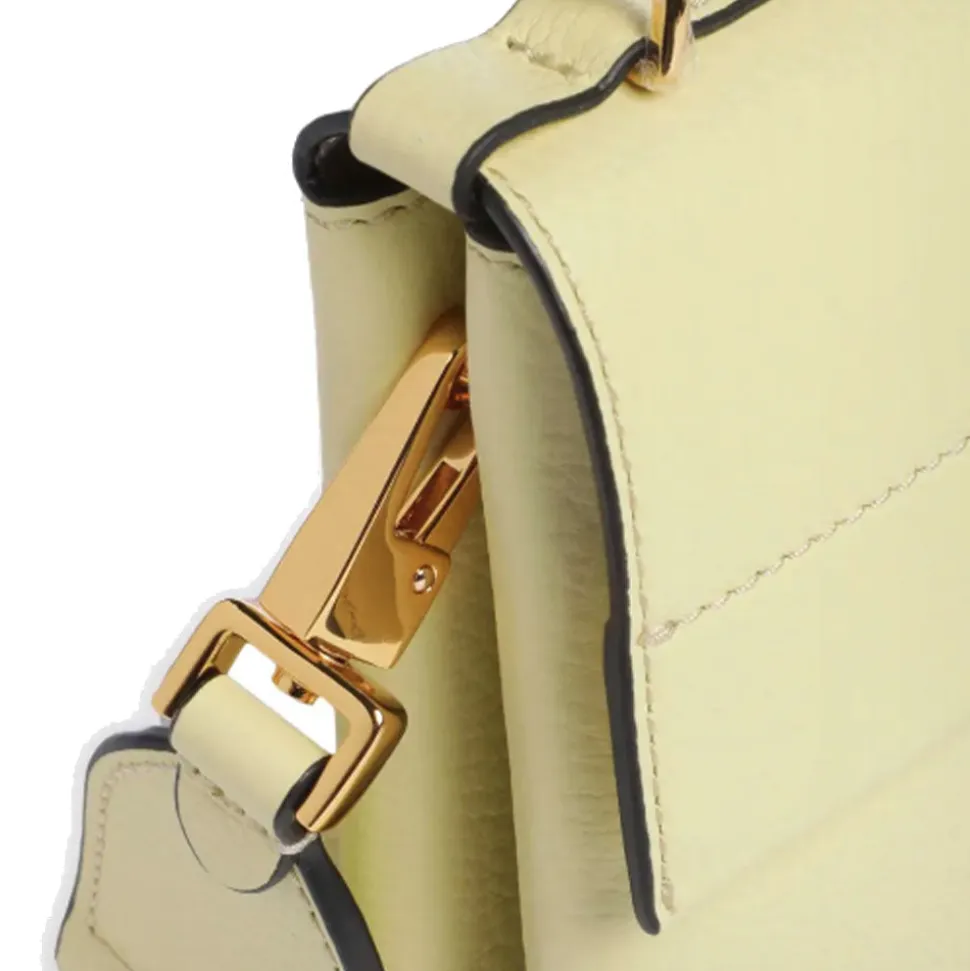 Borsa Donna a Mano con Tracolla COCCINELLE in Pelle Linea Arlettis Signature colore Lime Wash