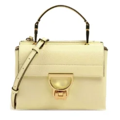 Borsa Donna a Mano con Tracolla COCCINELLE in Pelle Linea Arlettis colore Lime Wash