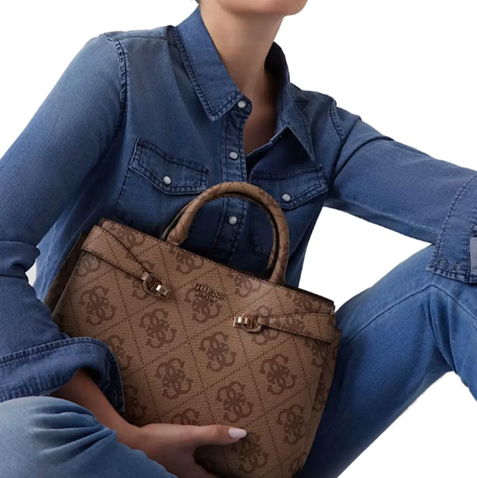 Borsa Donna a Mano GUESS Linea Lorelei colore Latte Logo
