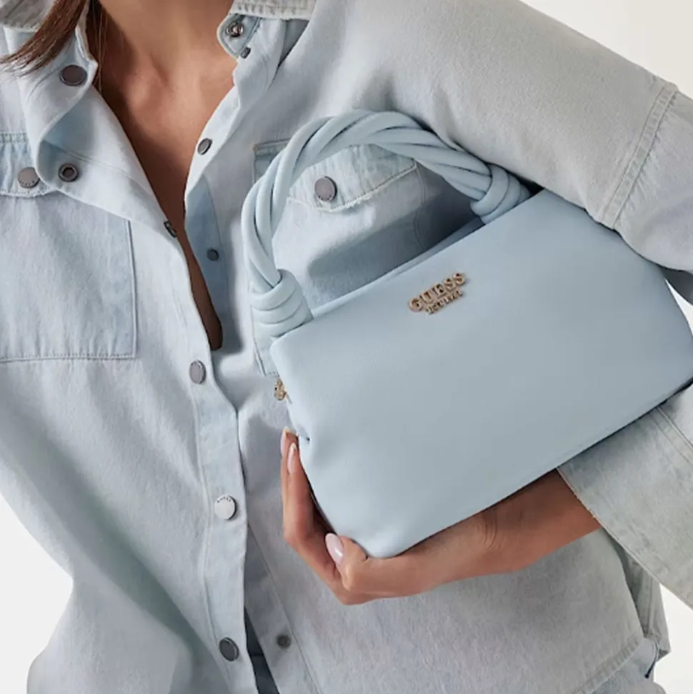 Borsa Donna a Mano GUESS Linea Sansa Colore Powder Blue