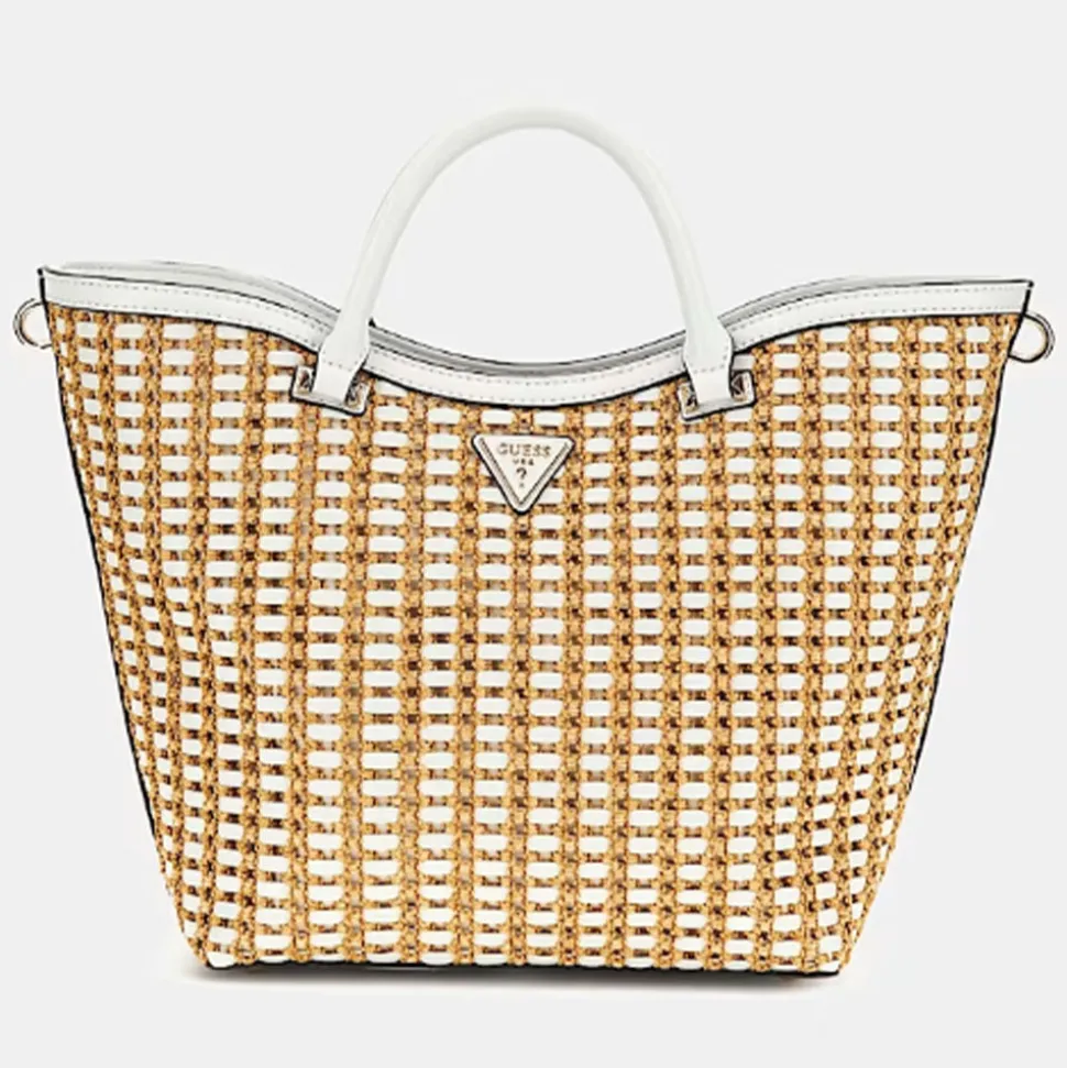Borsa Donna a Mano GUESS Linea Atalia colore Natural - White