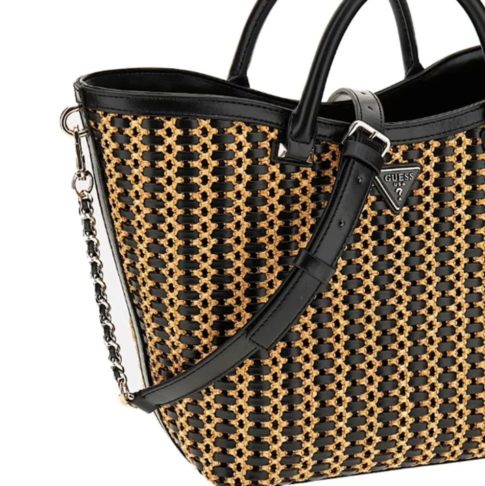 Borsa Donna a Mano GUESS Linea Atalia colore Natural - Black
