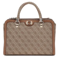 Borsa Donna a Mano GUESS Linea Orlina colore Latte Logo - Brown Misura Grande