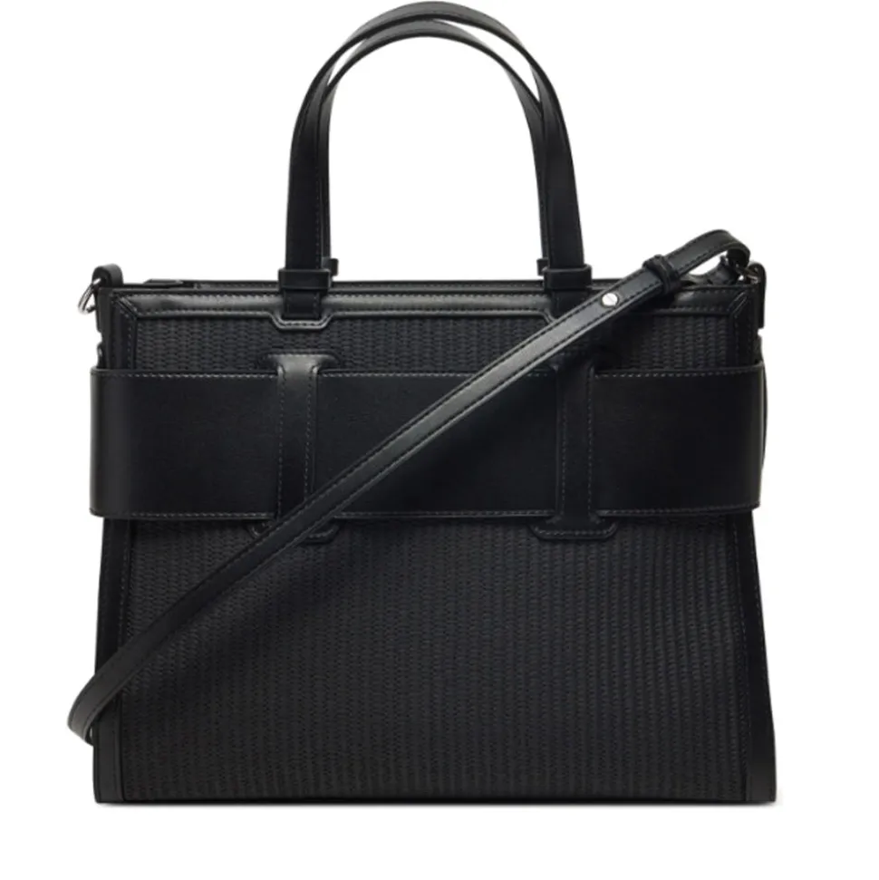 Borsa Donna a Mano Intrecciata ARMANI EXCHANGE colore Ner Misura Grande