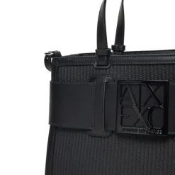 Borsa Donna a Mano Intrecciata ARMANI EXCHANGE colore Ner Misura Grande
