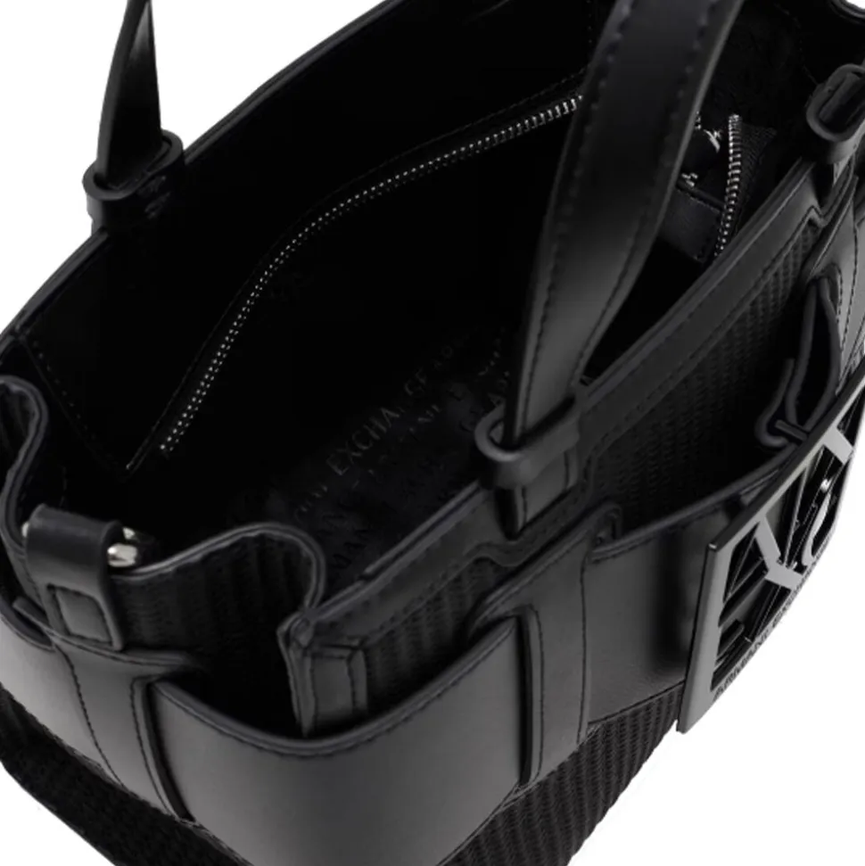 Borsa Donna a Mano Intrecciata ARMANI EXCHANGE colore Nero Misura Piccola