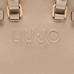 Borsa Donna a Mano LIU JO con Logo in Rilievo Beige