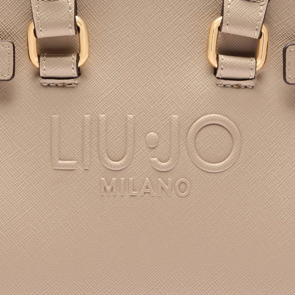 Borsa Donna a Mano LIU JO con Logo in Rilievo Beige