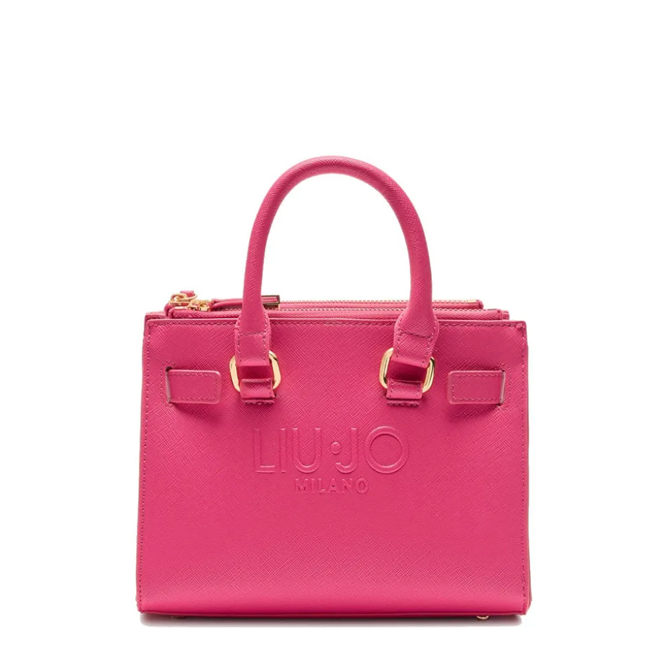 Borsa Donna a Mano LIU JO con Logo in Rilievo Dark Pink