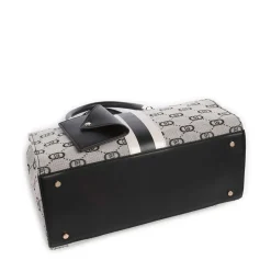Borsa Donna a Mano LIU JO in Tessuto Jacquard Monogram Nero
