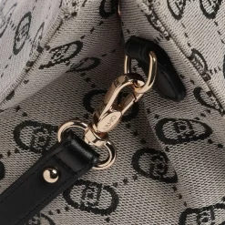 Borsa Donna a Mano LIU JO in Tessuto Jacquard Monogram Nero