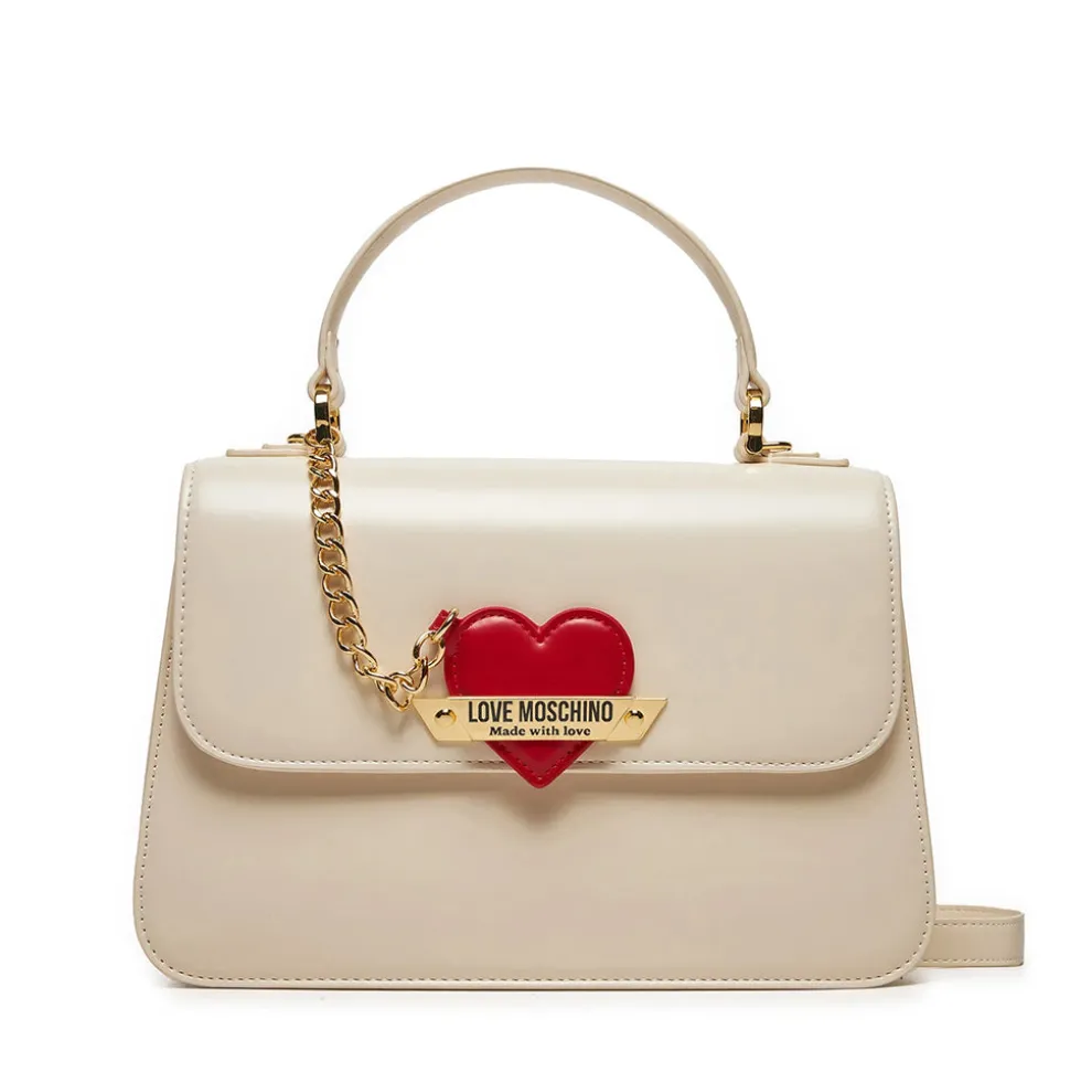 Borsa Donna a Mano LOVE MOSCHINO linea Made With Love Avorio