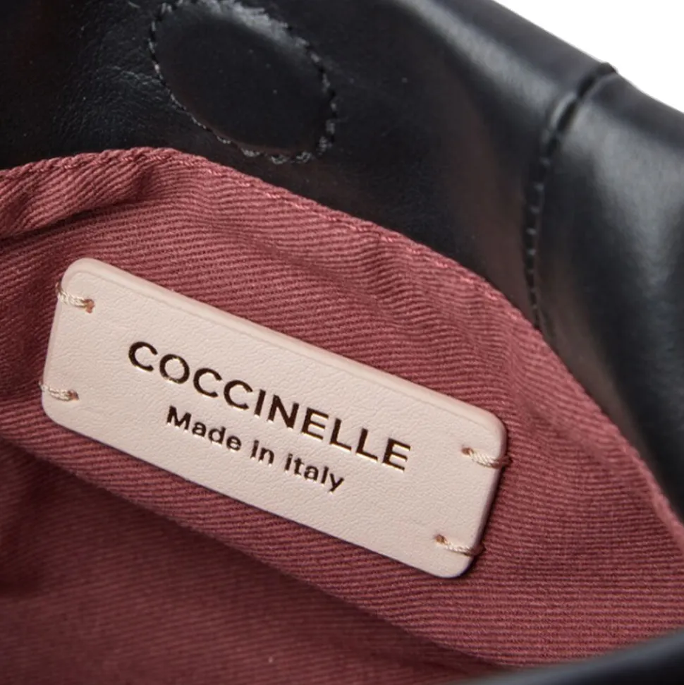 Borsa Donna a Mano Mini COCCINELLE in Pelle Liscia Linea Ophelie Colore Nero