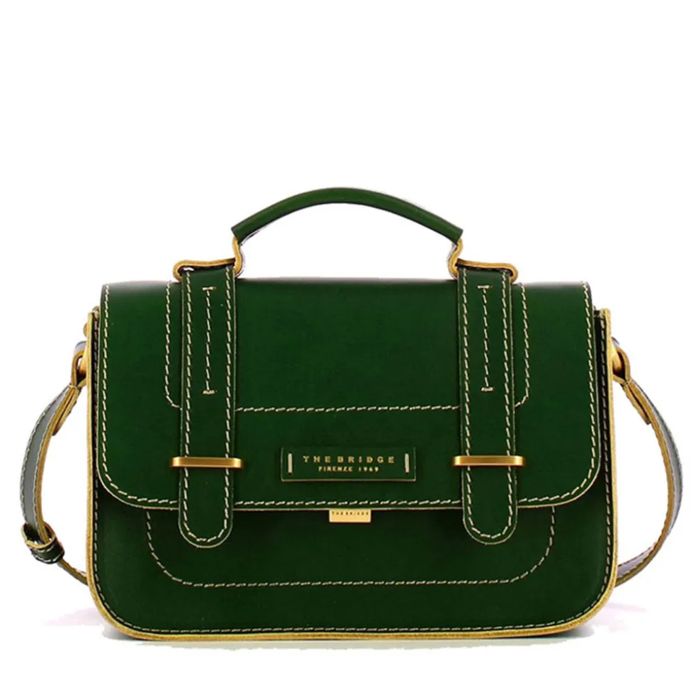 Borsa Donna a Mano THE BRIDGE linea Ester in Pelle Verde Smeraldo
