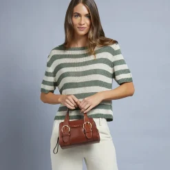 Borsa Donna a Mano THE BRIDGE linea Elena in Pelle Verde Cipresso