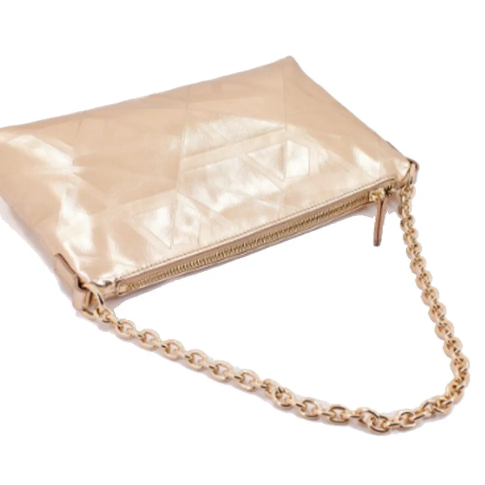 Borsa Donna a Spalla Chiusa con Zip ARMANI EXCHANGE Colore Light Gold