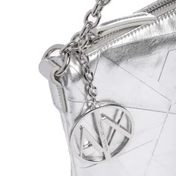 Borsa Donna a Spalla Chiusa con Zip ARMANI EXCHANGE Colore Silver