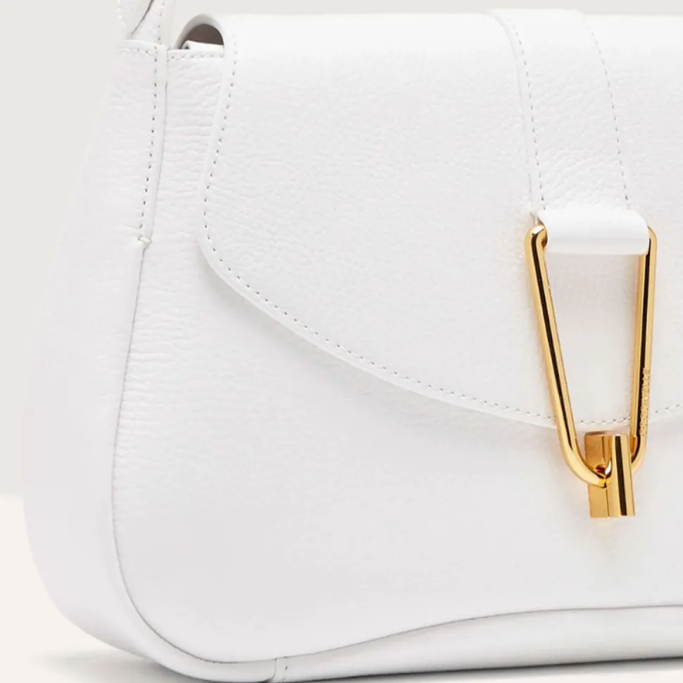 Borsa Donna a Spalla COCCINELLE in Pelle linea Himma colore Brillant White