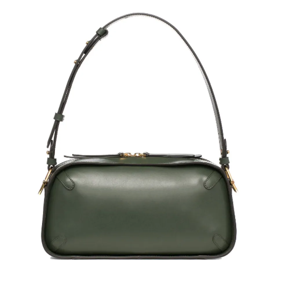 Borsa Donna a Spalla COCCINELLE in Pelle linea Maleta Calf Cocker Colore Alga