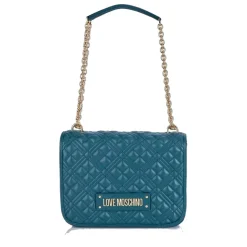 Borsa Donna a Spalla con Tracolla LOVE MOSCHINO linea Quilted color Smeraldo