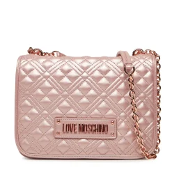 Borsa Donna a Spalla e Tracolla LOVE MOSCHINO linea Quilted Metallic Cipria