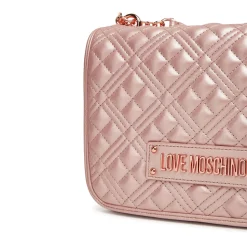 Borsa Donna a Spalla e Tracolla LOVE MOSCHINO linea Quilted Metallic Cipria