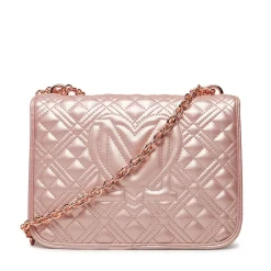Borsa Donna a Spalla e Tracolla LOVE MOSCHINO linea Quilted Metallic Cipria