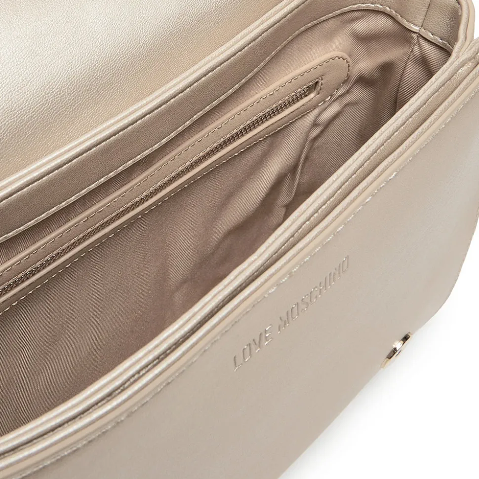 Borsa Donna a Spalla e Tracolla LOVE MOSCHINO linea Quilted Metallic Gold