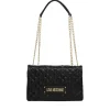 Borsa Donna a Spalla e Tracolla LOVE MOSCHINO linea Lettering Logo Nero