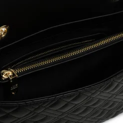 Borsa Donna a Spalla e Tracolla LOVE MOSCHINO linea Lettering Logo Nero