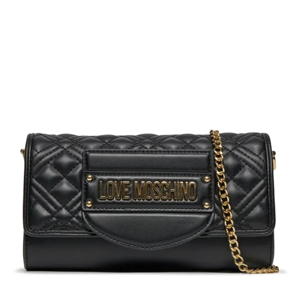 Borsa Donna a Spalla LOVE MOSCHINO linea Quilted Tab Nero