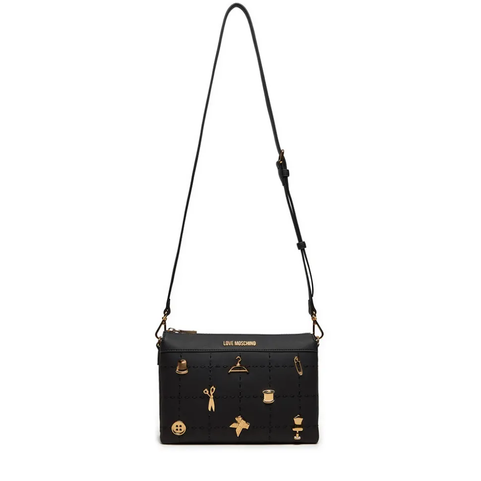 Borsa Donna a Spalla LOVE MOSCHINO linea Tailoring Nera