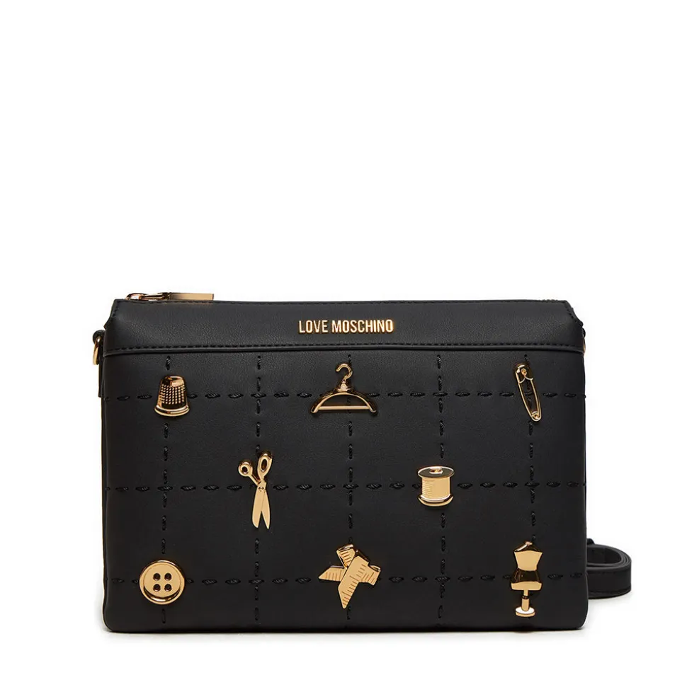 Borsa Donna a Spalla LOVE MOSCHINO linea Tailoring Nera