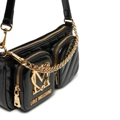 Borsa Donna a Spalla LOVE MOSCHINO linea City Pockets colore Nero