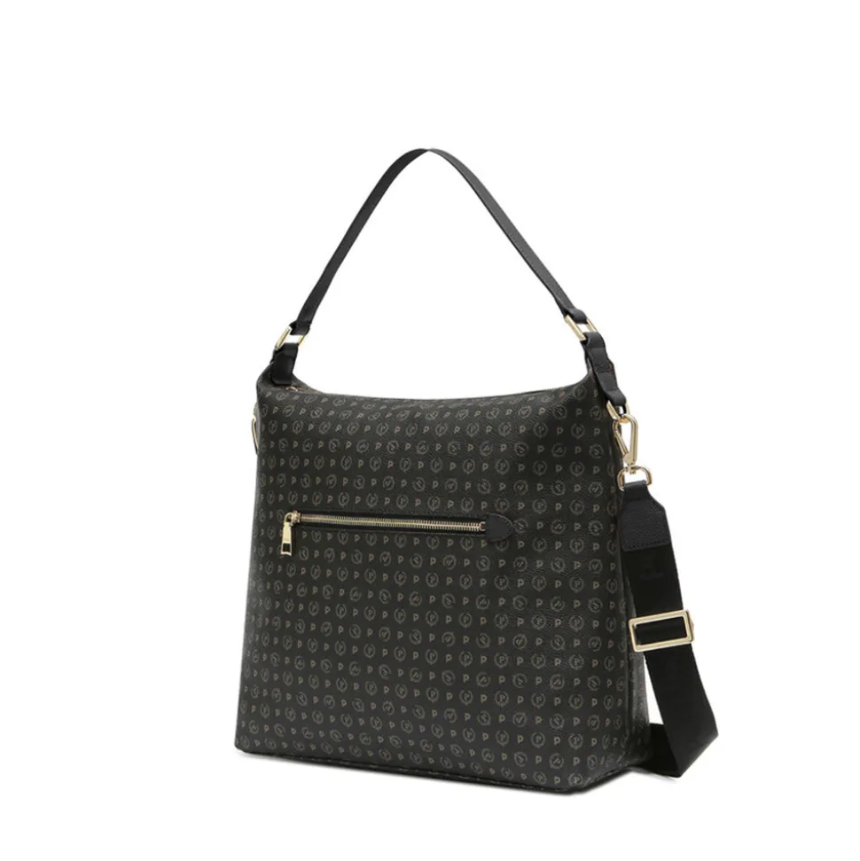 Borsa Donna a Spalla POLLINI linea Heritage PVC Nero