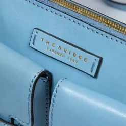 Borsa Donna a Spalla THE BRIDGE linea Lucrezia in Pelle Baby Blu