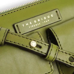 Borsa Donna a Spalla THE BRIDGE linea Lucrezia in Pelle Verde Pistacchio