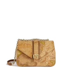 Borsa Donna a Tracolla 1A Classe Alviero Martini linea Lagoon Bag in Pelle stampa Geo Classic LC04