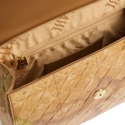 Borsa Donna a Tracolla 1A Classe Alviero Martini linea Lagoon Bag in Pelle stampa Geo Classic LC04