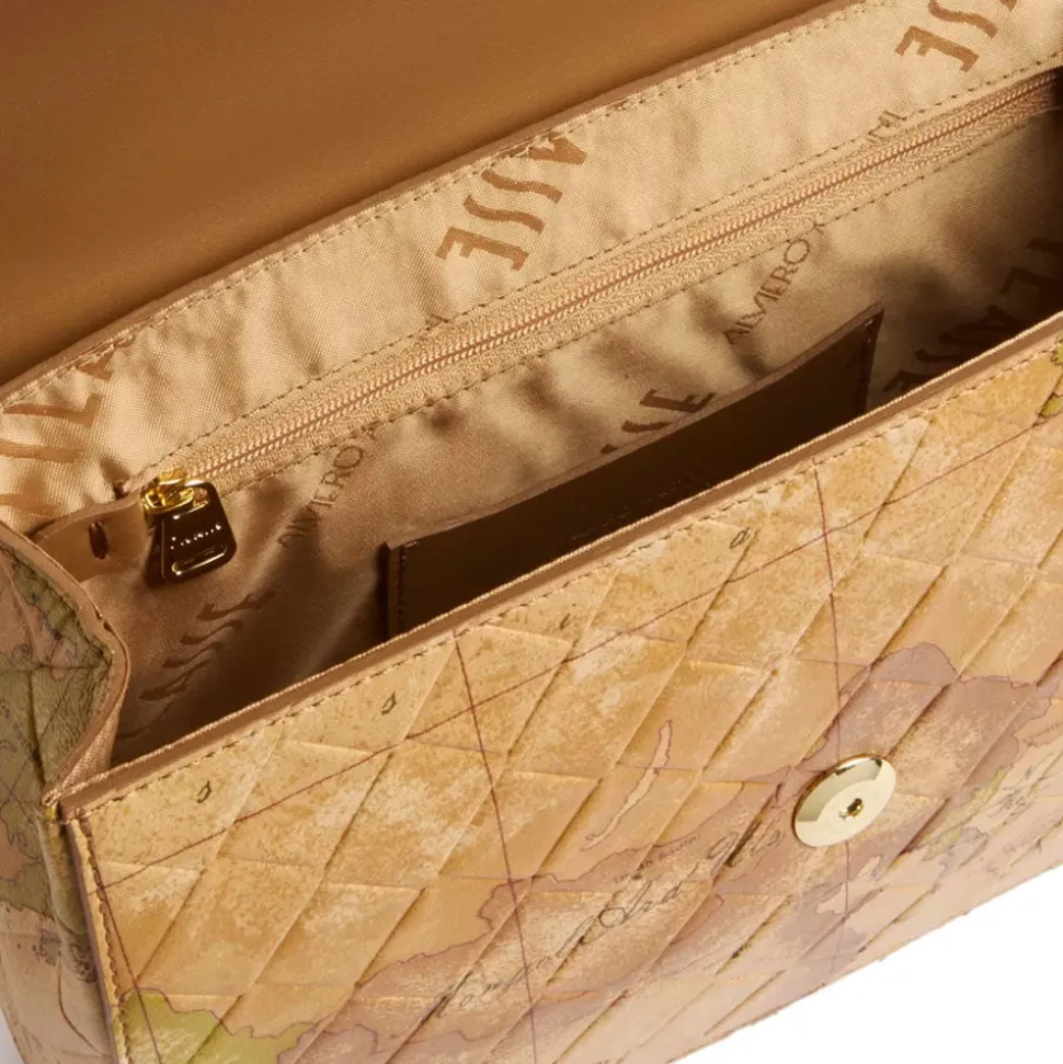 Borsa Donna a Tracolla 1A Classe Alviero Martini linea Lagoon Bag in Pelle stampa Geo Classic LC04