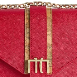 Borsa Donna a Tracolla 1A Classe Alviero Martini linea Lagoon Bag Rosso Ibisco LC04