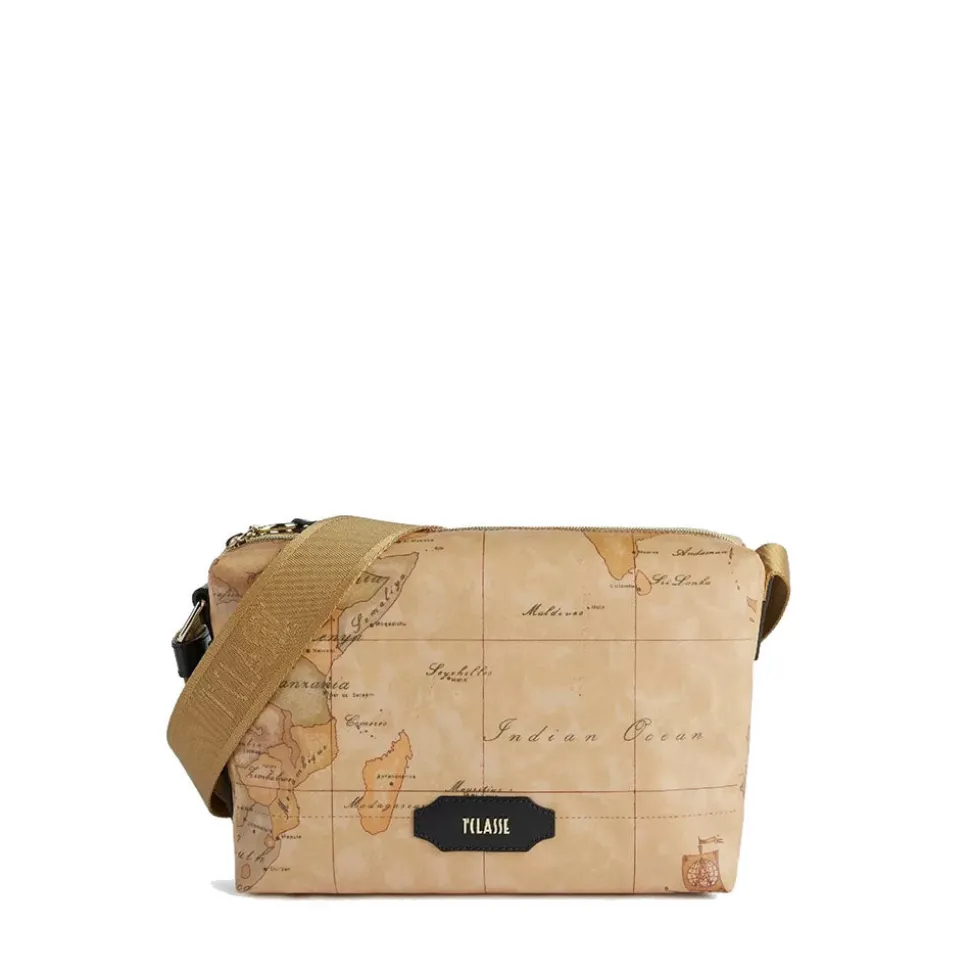 Borsa Donna a Tracolla 1A Classe Alviero Martini linea Social Fusion Geo Classic e Nero LC02