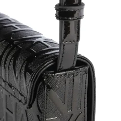 Borsa Donna a Tracolla ARMANI EXCHANGE colore Nero Lucido Chiusa con Pattina e Clip