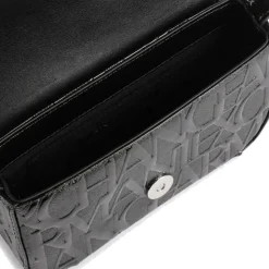 Borsa Donna a Tracolla ARMANI EXCHANGE colore Nero Lucido Chiusa con Pattina e Clip