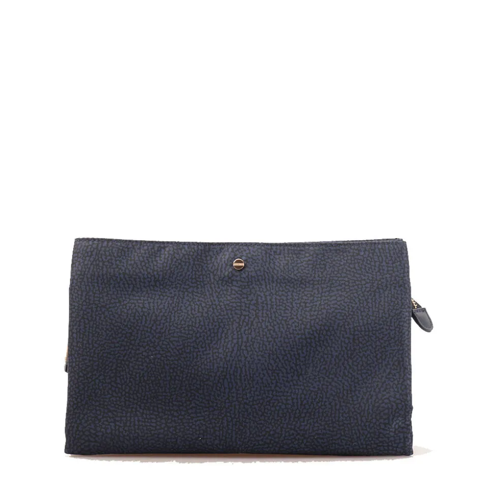 Borsa Donna a Tracolla BORBONESE linea Eco Line Small in Tessuto OP Blu