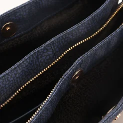 Borsa Donna a Tracolla BORBONESE linea Eco Line Small in Tessuto OP Blu