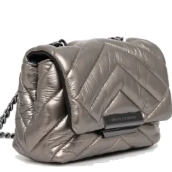 Borsa Donna a Tracolla Chiusa con Patta e Clip ARMANI EXCHANGE Colore Gun Metal