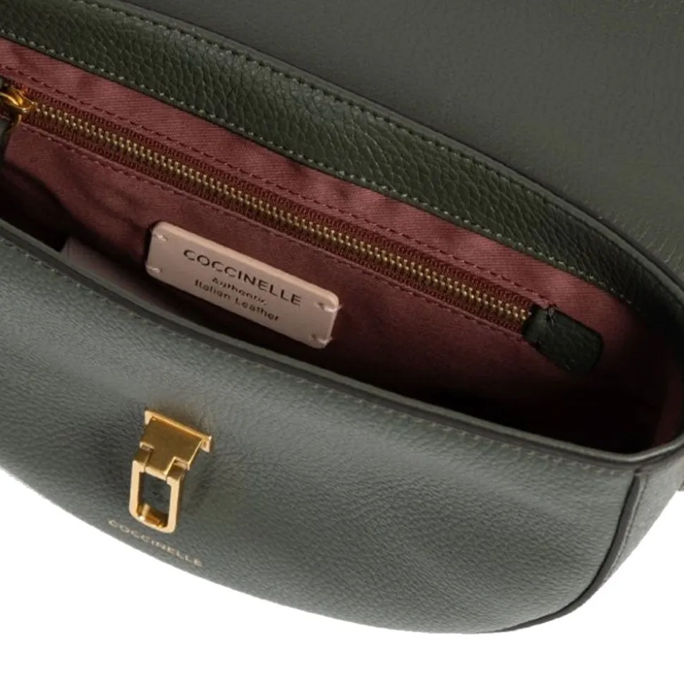 Borsa Donna a Tracolla COCCINELLE in Pelle linea Beat Soft Medium colore Alga