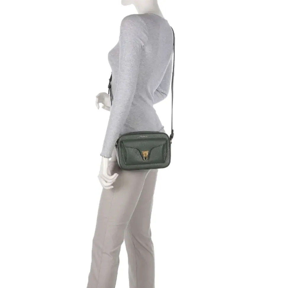 Borsa Donna a Tracolla COCCINELLE in Pelle Alga linea Beat Soft Misura Media