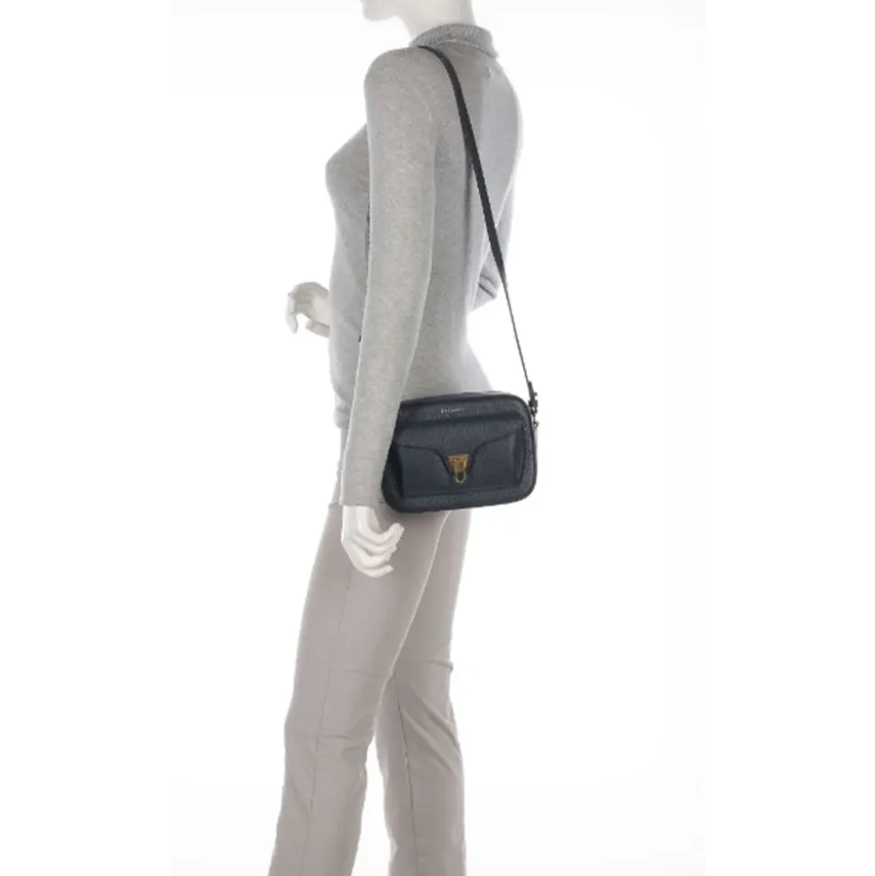 Borsa Donna a Tracolla COCCINELLE in Pelle Midnight Blue linea Beat Soft Misura Media